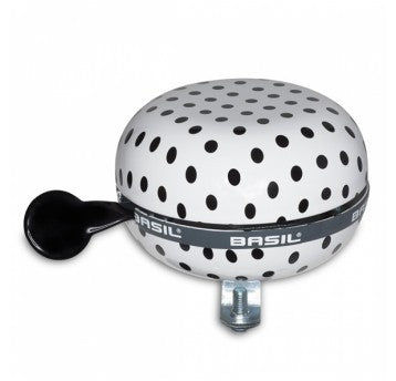 DZWONEK BASIL BIG BELL POLKADOT 80mm WH/BL DOTS (RÓŻNE KOLORY)