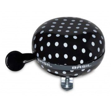 DZWONEK BASIL BIG BELL POLKADOT 80mm WH/BL DOTS (RÓŻNE KOLORY)